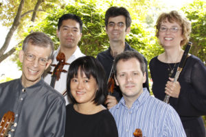 John Dowdall (guitar), Chen-Hou Lee (cello), Marie Wang (vln), Baise Magniere (vln), Anthony Devroye (vla) and jan Boland (flute).